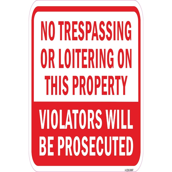 Signmission Safety Sign, 12 in Height, Aluminum, 24947 A-1218-24947 - main